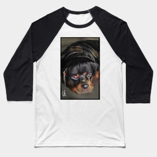 Rottweiler Steampunk Art Baseball T-Shirt